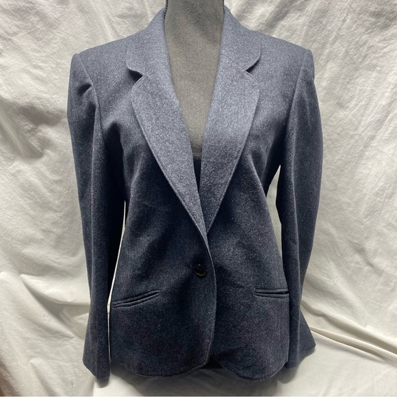 Pendleton- sz 10 Medium - dark charcoal gray classic blazer - perfect condition! - Picture 1 of 7